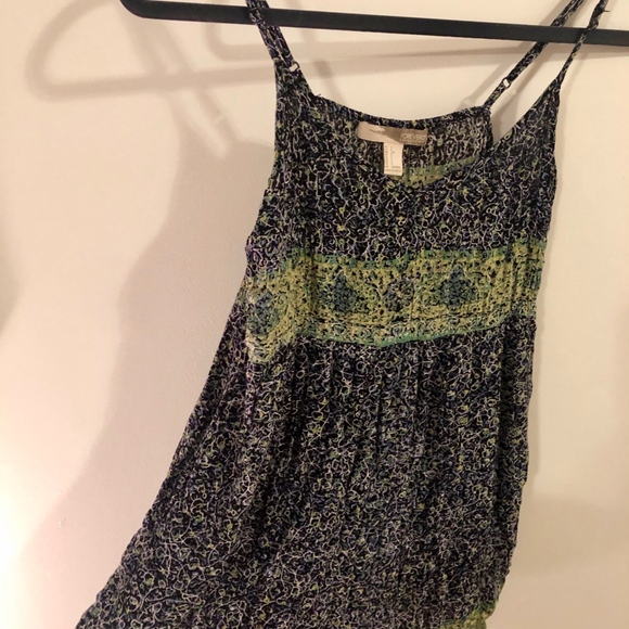 Blue & Green Floral Romper - with pockets!! - Picture 2 of 4